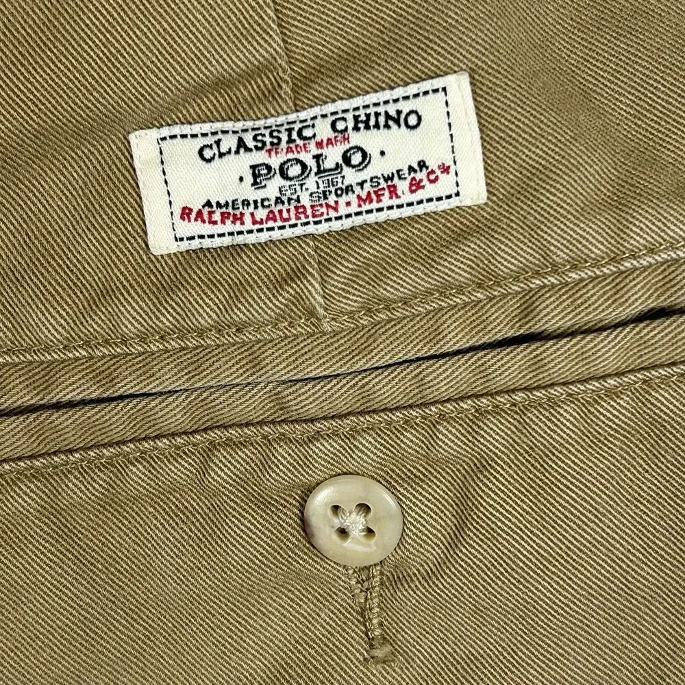 Polo Ralph Lauren Philip Short Men's 32 Tan Khaki Chino Golf Casual Work Cotton